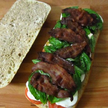 Amazing Bacon Caprese Sandwich Recipe stacked caprese sandwich