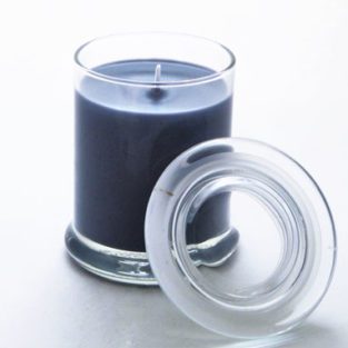 black bamboo 8oz glass jar candle